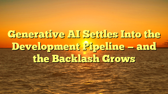 Generative AI Settles Into the Development Pipeline — and the Backlash Grows