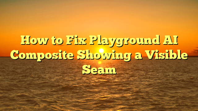 How to Fix Playground AI Composite Showing a Visible Seam